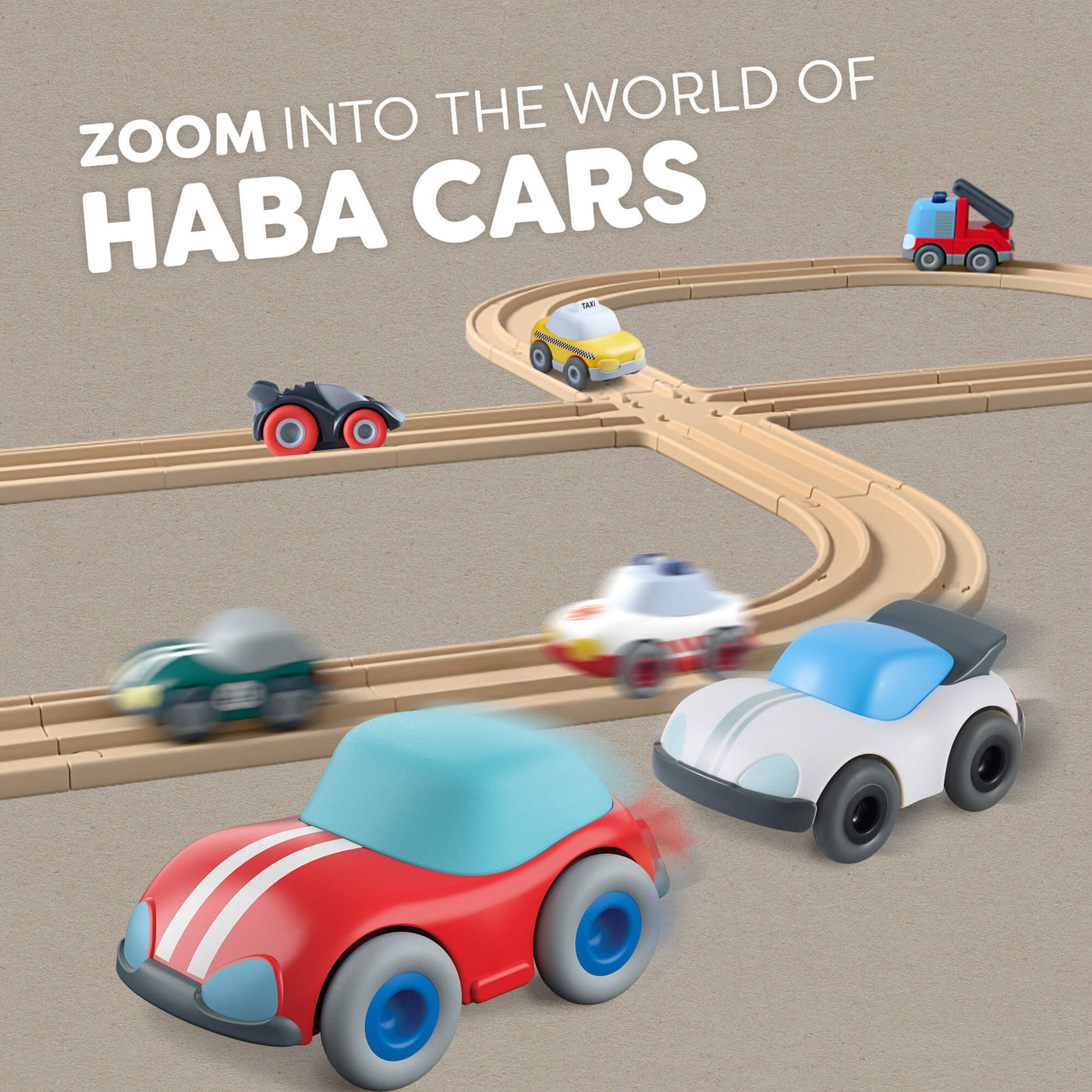 HABA Cars White Speedster with Momentum Motor