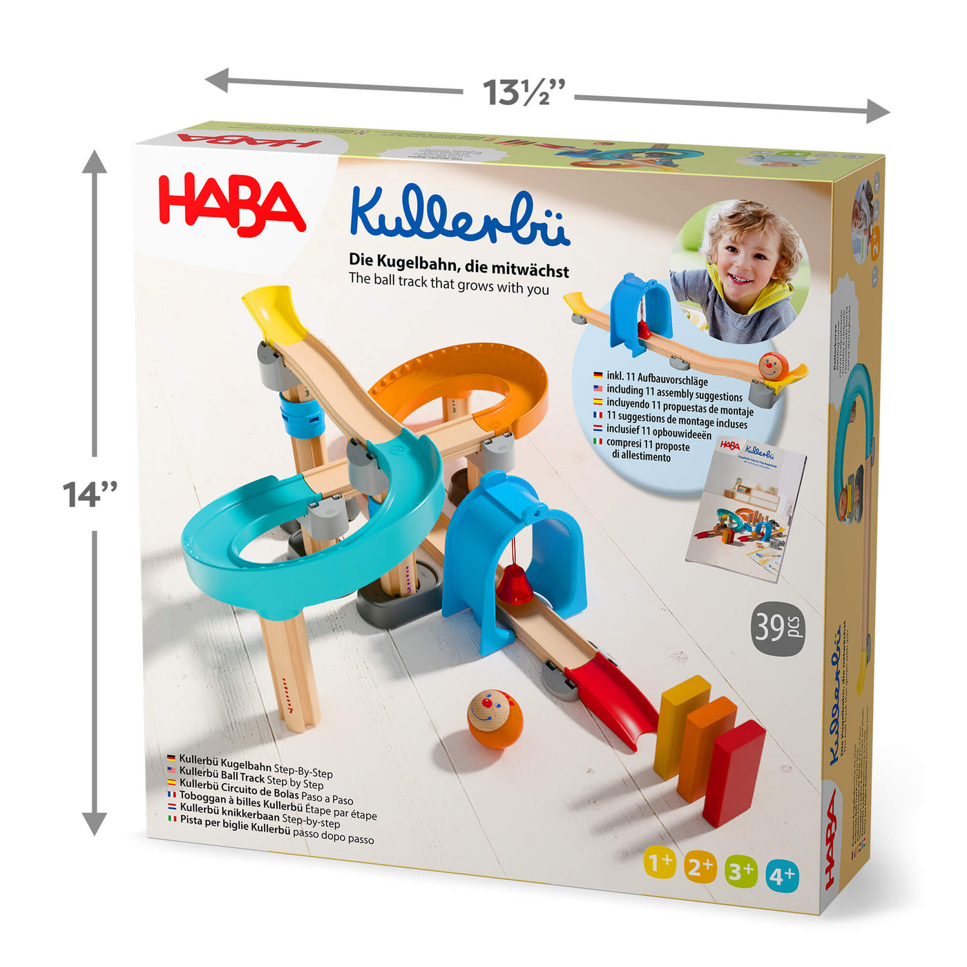 Kullerbu Colorful Curves - Build & Grow Ball Track Set