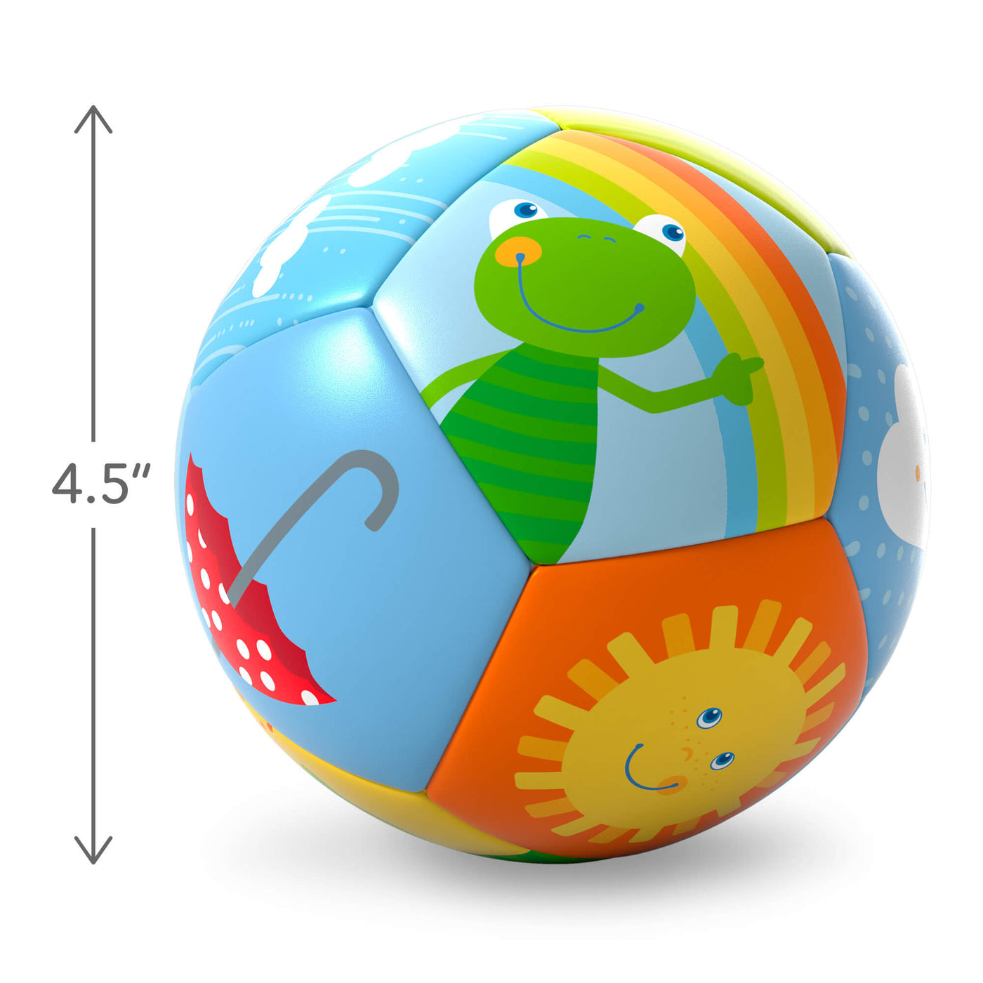 Rainbow World Baby Ball 4.5"